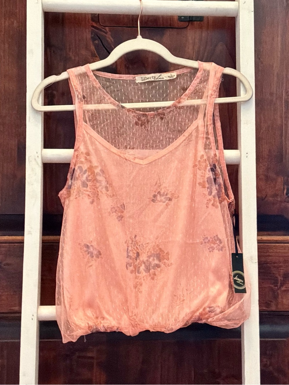 Liberty Love Blush Floral Mesh Camisole